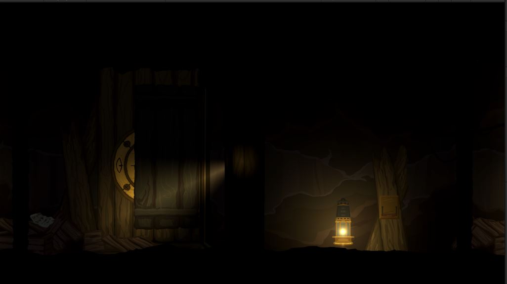 Screentshot of the game, the player is walking through a door