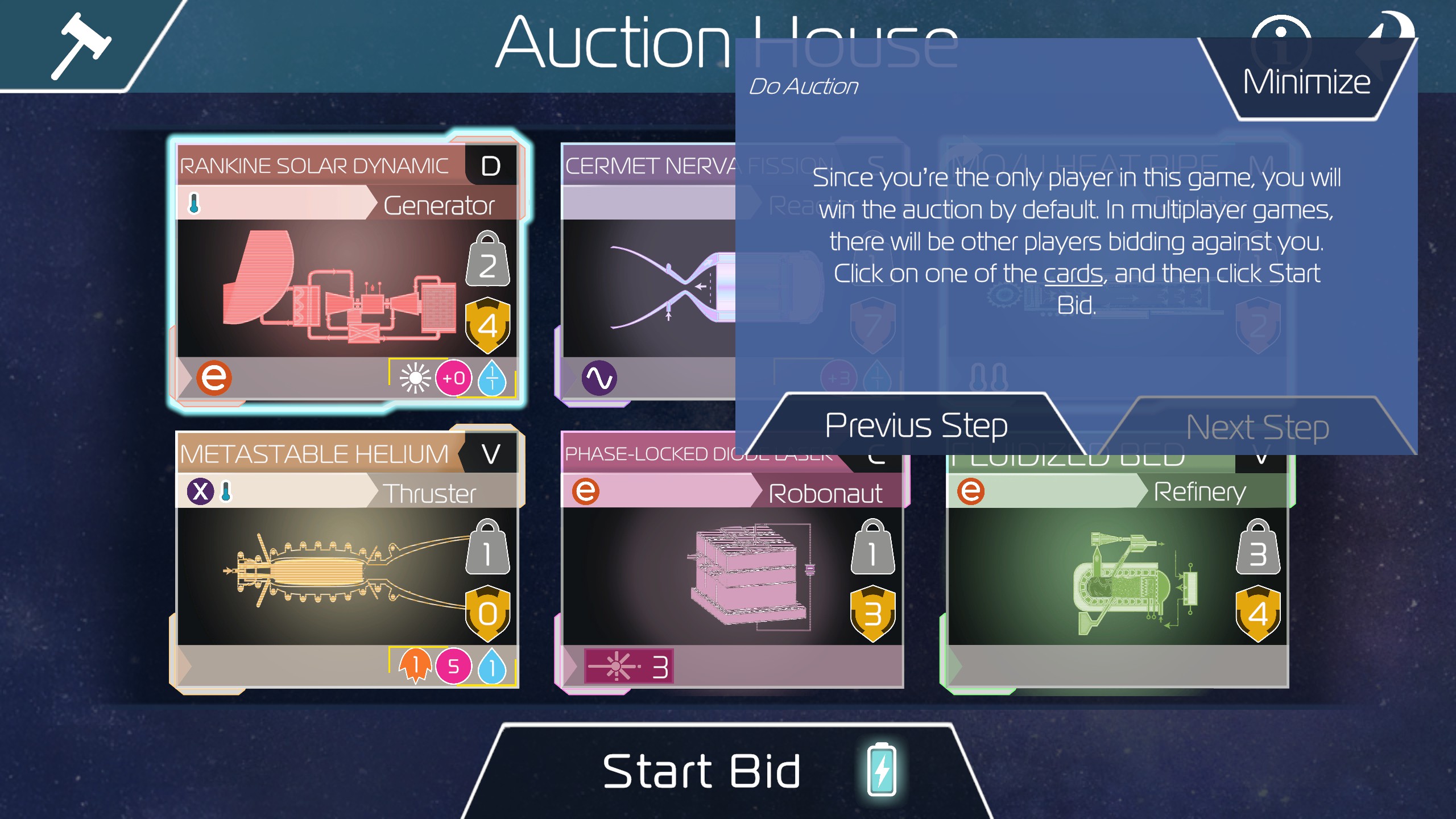 Tutorial for the auction system