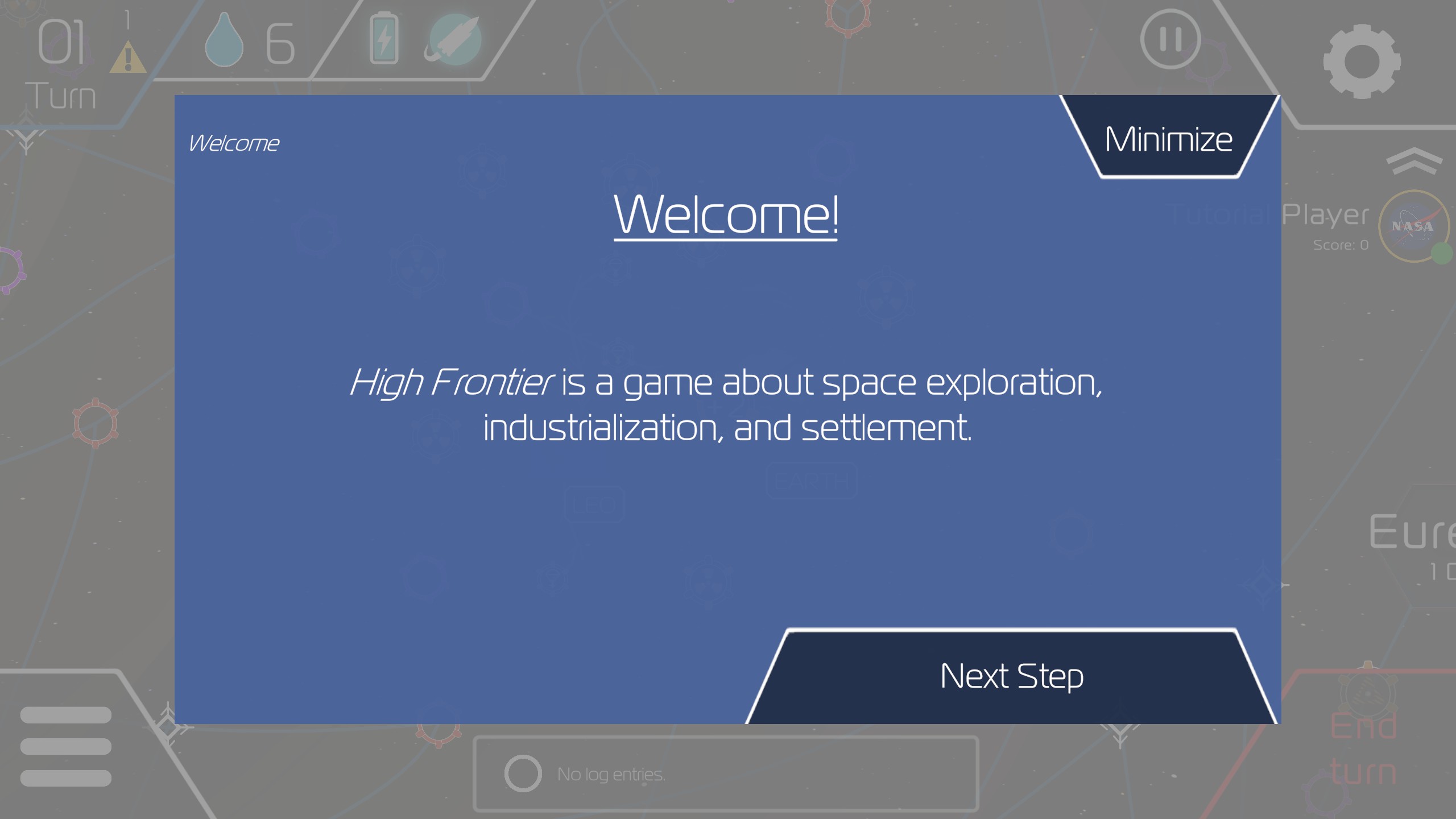 The first page of the tutorial