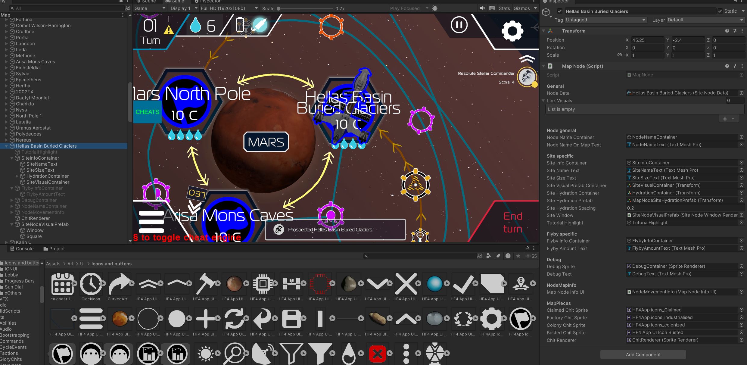 The site node prefab