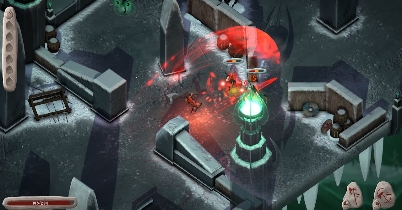 Screenshot of the plauer attacking